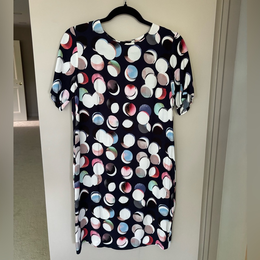COS Colourful Short Sleeve Shift Dress, Size 4